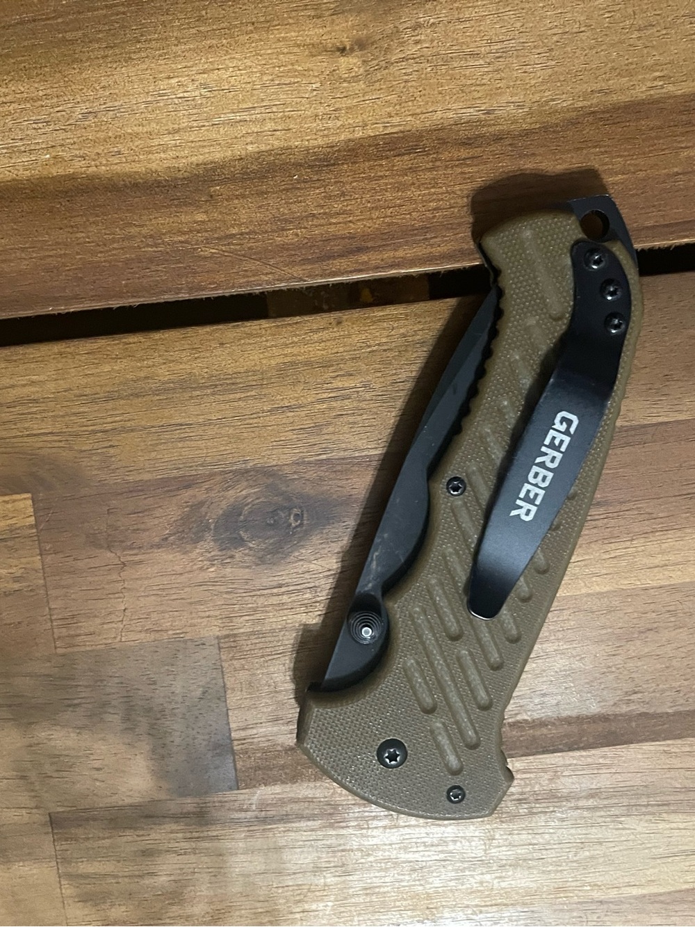 Gerber 06 Fast Folding Pocket Knife - Olive Handle with Black Clip